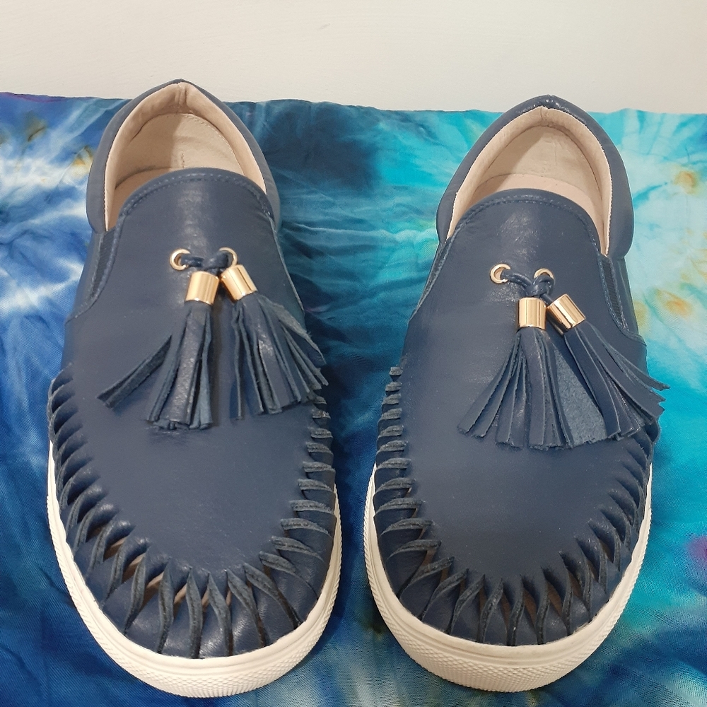 J/Slides Aztec Leather Loafers